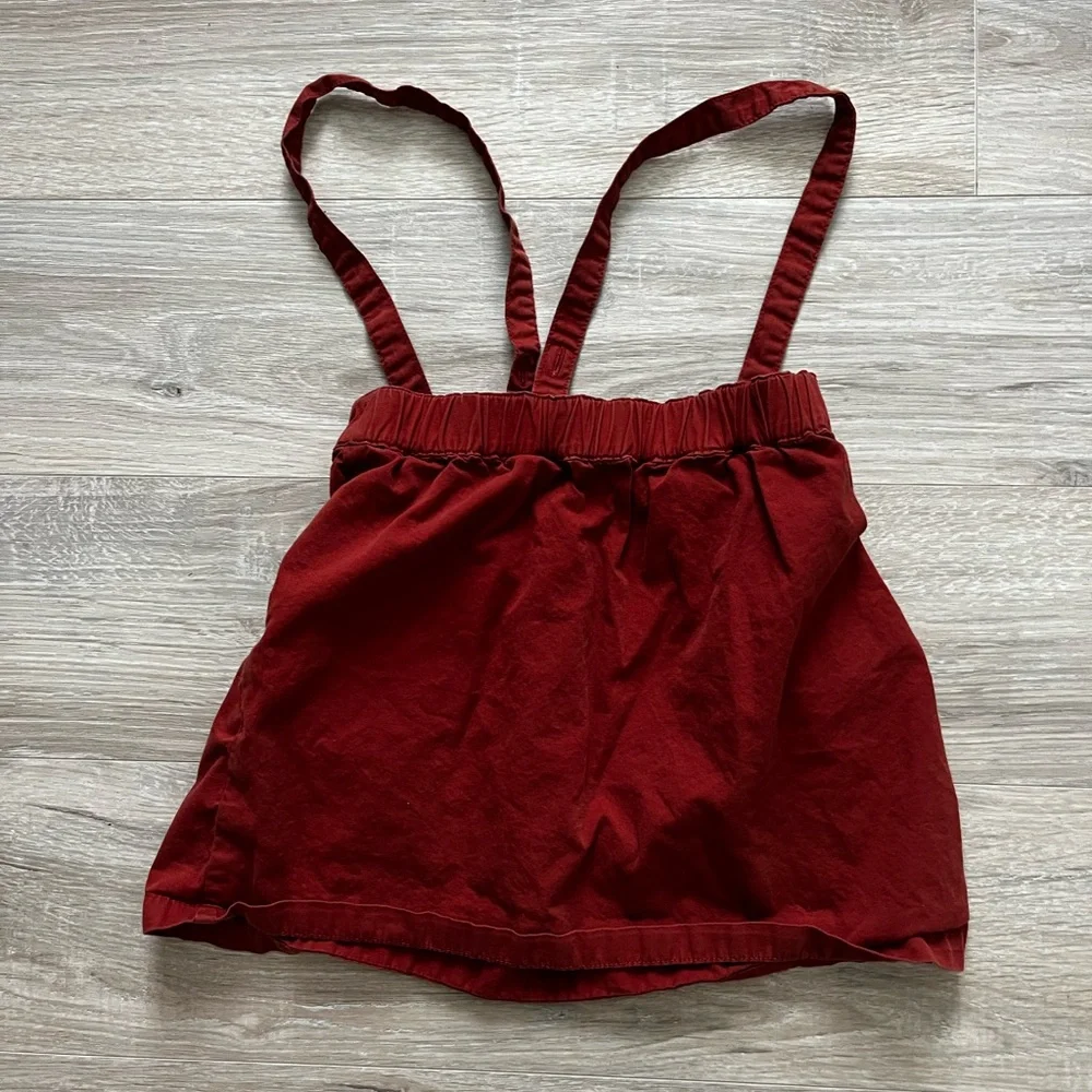 Tinycottons Girl’s Citizens of Luckywood Overall Dress Orange Red - Size 6 - Picture 4 of 6